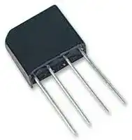 2KBP005M-E4/51: Bridge Rectifier, Single Phase, 50 V, 2 A, SIP, 4 Pins, 1.1 V