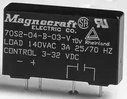 70S2-04-C-03-V: SSR, PCB MOUNT, 280VAC, 32VDC, 3A