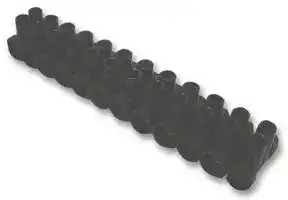 CTSOS431/12BK: Panel Mount Barrier Terminal Block, 2 Row, 12 Ways, 8 mm, 24 A