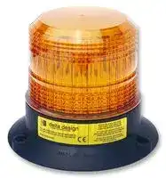 420012: Beacon, Xenon, Orange, Single Flash, 2W, 24VDC, IP65, 148mm Dia., 120mm Height