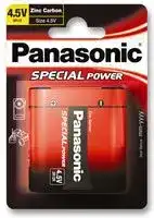 3R12REL/1BP.: Battery, SPECIAL POWER, 4.5 V, 3 x R12, Zinc Carbon, Flat Top, 1