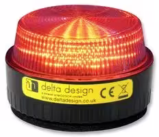 44500301: Beacon, LED, Red, Flashing, 24VDC, 100VAC, IP67, 76mm Dia., 48mm Height