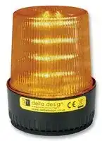 44800201: Beacon, LED, Orange, Flashing, 230VAC, IP67, 100mm Dia., 95mm Height