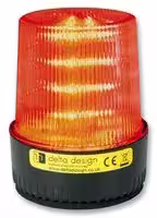 44800301: Beacon, LED, Red, Flashing, 230VAC, IP67, 115mm Dia., 95mm Height
