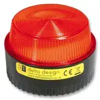 31105372: Beacon, Xenon, Red, Single Flash, 5W, 230VAC, IP65, 76mm Dia., 95mm Height