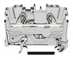2006-1201: DIN Rail Mount Terminal Block, 2 Ways, 20 AWG, 8 AWG, 6 mm², Clamp, 41 A