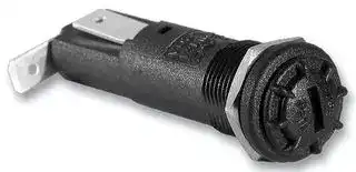 FX0419: Cartridge Fuse Holder, 1Fuse, Quick Connect, 16A, 250VAC, 250VDC, 1/4" x 1.1/4", 6.3mm x 32mm