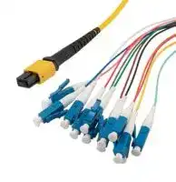 MPF12OS2-09LCR-1: FIBRE CORD, MPO JACK TO LC, 12FIBRES, 1M