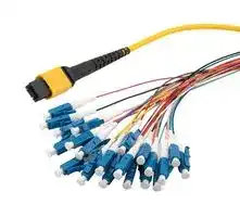 MPM24OS2-09LCR-1: FIBRE CORD, MPO PLUG TO LC, 24FIBRES, 1M