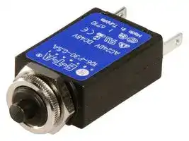 106-P30 0.5A: Thermal Circuit Breaker, 106-P30, 500 mA, 1 Pole, 48 V, 240 V, Panel