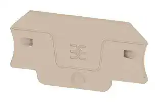 2871750000: END PLATE, 2.16"X1.14"X0.083, DARK BEIGE