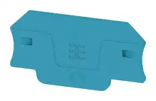 2871760000: END PLATE, 2.16"X1.14"X0.083, BLUE