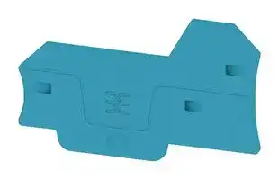 2871780000: END PLATE, 2.61"X1.59"X0.083, BLUE