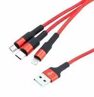 CAU2A-3IN1-1M.: USB CABLE, 2.0 TYPE A PLUG-LIGHTNIN/PLUG