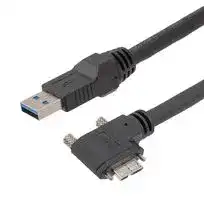 CAU3HFA-90LMBV-05M: USB CABLE, 3.0 A PLUG-R/A MICRO B PLUG