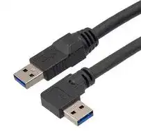 CAU3HFA-90LA-05M: USB CABLE, 3.0 A PLUG-R/A A PLUG, 1.64FT