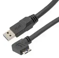 CAU3HFA-90RMB-05M: USB CABLE, 3.0 A PLUG-R/A MICRO B PLUG