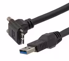 CAU3HFA-90UMBV-05M: USB CABLE, 3.0 A PLUG-R/A MICRO B PLUG
