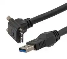 CAU3HFA-90UMBV-05M: USB CABLE, 3.0 A PLUG-R/A MICRO B PLUG