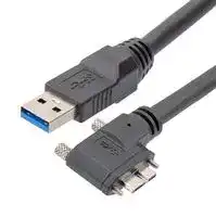 CAU3HFA-90RMBV-05M: USB CABLE, 3.0 A PLUG-R/A MICRO B PLUG