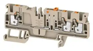 1989830000: TERMINAL BLOCK, DIN RAIL, 3POS, 12AWG