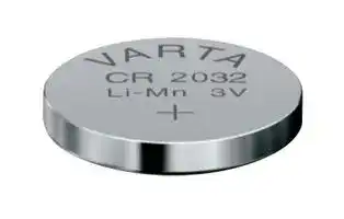 6032101501: Battery, Coin Cell, Single Cell, 3 V, 2032, Lithium Manganese Dioxide, 230 mAh, Pressure Contact, 1