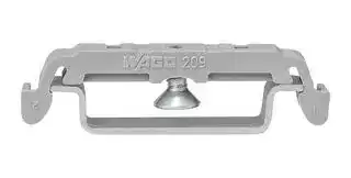 0209-0123: MOUNTING FOOT W/ SCREW, GRY, DIN-35 RAIL