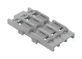 221-2533: MOUNTING CARRIER, 3POS, DIN35 RAIL, GREY