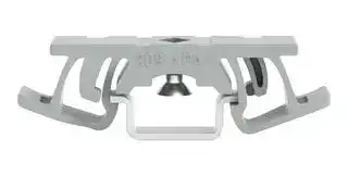 209-1116: MOUNTING FOOT W/ SCREW, GRY, DIN-15 RAIL