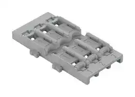 221-2523: MOUNTING CARRIER, 3POS, DIN35 RAIL, GREY