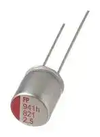 RL80E821MDNASQKX: Polymer Aluminium Electrolytic Capacitor, 820 µF, 2.5 V, Radial Leaded, 6000 µohm