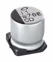 UCD1J101MNL1GS: SMD Aluminium Electrolytic Capacitor, Radial Can - SMD, 100 µF, 63 V, 2000 hours @ 105°C, Polar