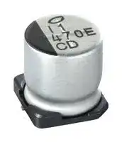 UCD1J101MNL1GS: SMD Aluminium Electrolytic Capacitor, Radial Can - SMD, 100 µF, 63 V, 2000 hours @ 105°C, Polar