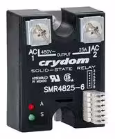 SMR2425-6: Solid State Relay, 25 A, 280 VAC, Panel Mount, Screw, AC Switch