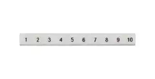 8WH8121-3AB35: Terminal Block Marker, White, Labeling Plate, Siemens ALPHA FIX Series 4mm² 8WH Terminal Blocks