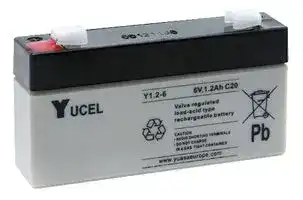 Y1.2-6: BATTERY,LEAD ACID,1.2AH,6V