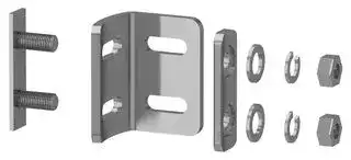 XUSZBSC6: Mounting Bracket, Curved, Pack 6, Preventa™ Light Curtains, Type XUSL