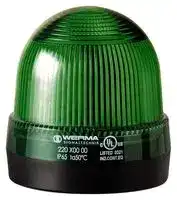 22120067: Beacon, LED, Green, Steady, 115 VAC, 75 mm x 79 mm, IP65