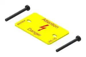 WL16: Accessory, Elkay KUT16 Feed Through Terminal Blocks, Warning Label