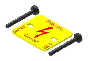 WL4: Accessory, Elkay KUT4N Feed Through Terminal Blocks, Warning Label