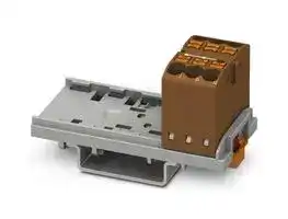 3273010: Panel Mount Barrier Terminal Block, Brown, 24 A, 690 V, 6 Pole, Push In, 12 AWG
