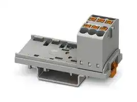 3273000: Panel Mount Barrier Terminal Block, Grey, 24 A, 690 V, 6 Pole, Push In, 12 AWG