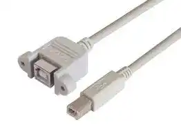 UPMBB-03M: USB Cable, Type B Plug to Type B Receptacle, 300 mm, 11.8 ft, USB 2.0, Light Grey