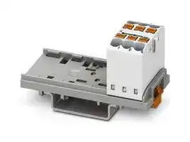 3273012: Panel Mount Barrier Terminal Block, White, 24 A, 690 V, 6 Pole, Push In, 12 AWG