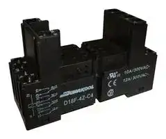 D18F-4Z-C4: Relay Socket, DIN Rail, Screw, 14 Pins, 10 A, 300 VAC, D18F Series