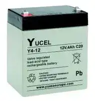 Y4-12: Rechargeable Battery, 12 V, Lead Acid, 4 Ah, Quick Connect, 1