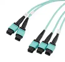 MPF308-MPF212OM4Z-10: Fibre Optic Cable, OM4 Multimode, 50µm/125µm, 24 Fibres, 3x MPO Jack to 2x MPO Jack, 10m