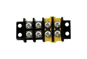 BS5A: Panel Mount Barrier Terminal Block, 2 Row, 5 Ways