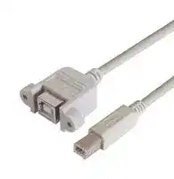 UPMBB-5M: USB Cable, Type B Plug to Type B Receptacle, 5 m, 16.4 ft, USB 2.0, Light Grey