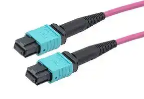 MPFF12OM4BZ-1: Fibre Optic Cable, Multimode, 12 Fibres, 50µm/125µmDia, MPO-MPO Jack, 1m